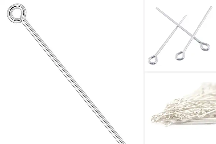 Detailed view of Best Alloy Silver Plated Eye Pins