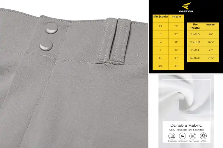 Detailed view of Best Back Pockets Baseball Pant