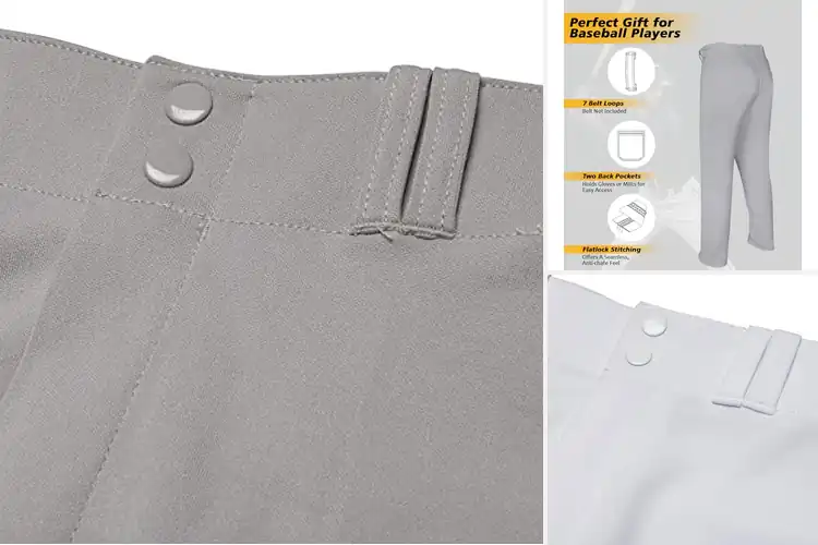 Detailed view of Best Double Snap Closure Baseball Pant