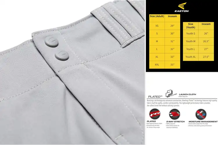 Detailed view of Best Elastic Gripper Waistband Baseball Pant