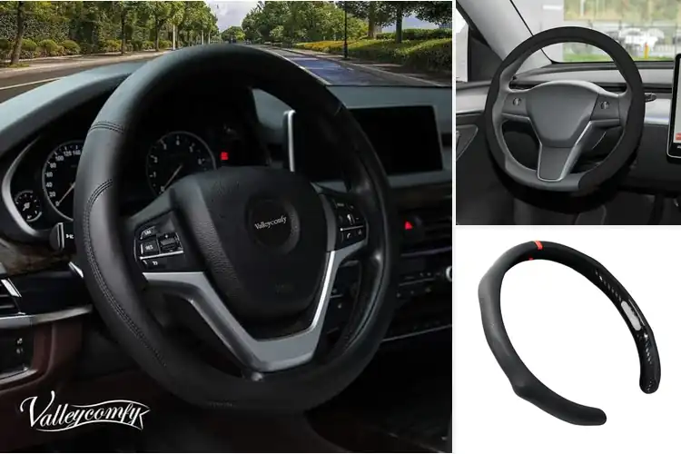 Detailed view of Best Leather Steering Wheel Covers For Grip