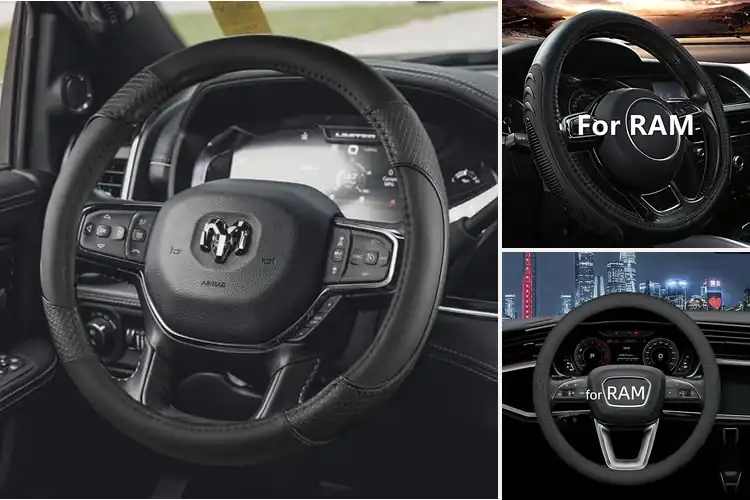 Detailed view of Best Non Slip Grip Steering Wheel Covers For Dodge Ram