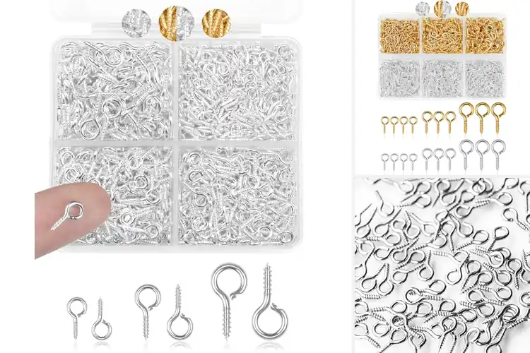 Detailed view of Best Silver Plated Screw Eyes For Resin Charms